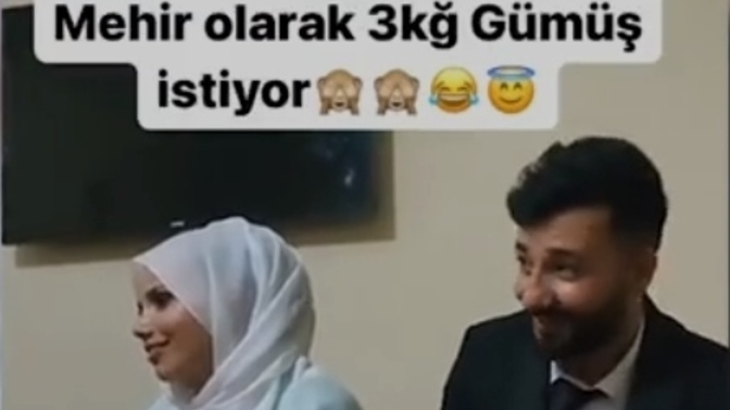 Dini nikah sırasında gelin, damattan mehir olarak 3 kilo gümüş istedi! Yaklaşık 60 bin TL ediyor, sizce gelin insaflı mı davranmış?