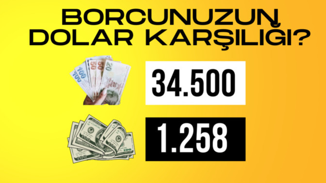 Toplam borcunuzun dolar karşılığı nedir?