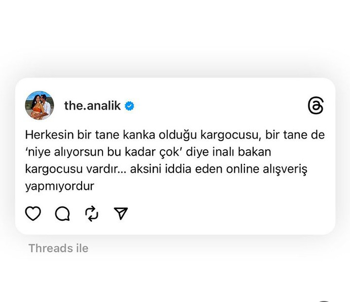 Sizin de bir tane kanka, bir tane de tripli kargocunuz var mı?