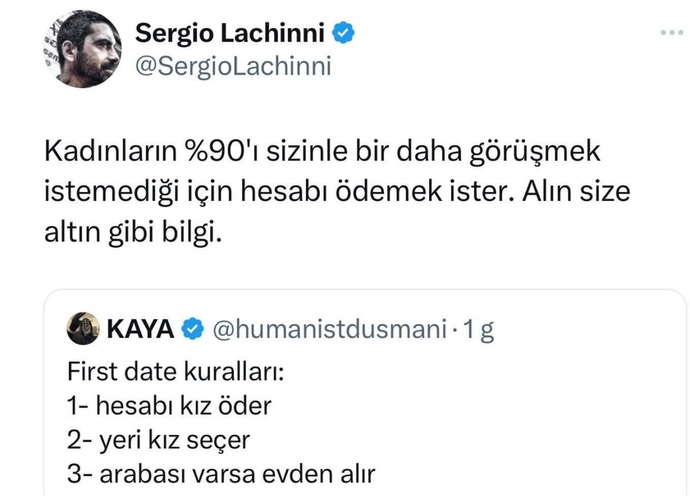 Kadınlar hesabı ödemek istediğinde, bir daha buluşmak istemiyor mu?