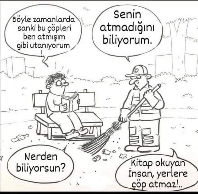 Kitap okuyan insan yerlere çöp atmazmış doğru mu?