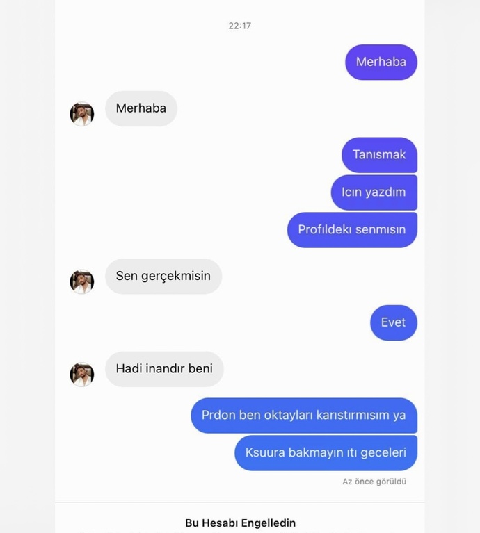Uzaktan konusup hiç buluşmadığınız birini deneseniz kim haklıdır?