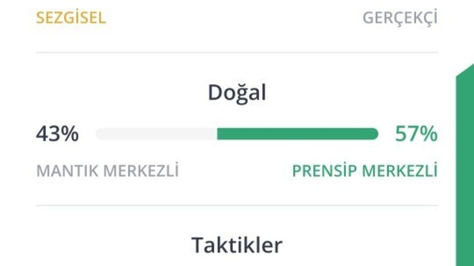 Sizin kişilik testiniz nasıl?