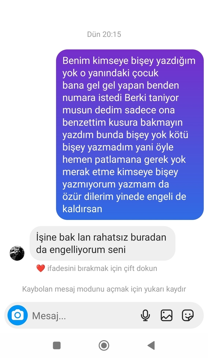 Arkadaş olmak istedim böyle. mi yapması lazimdi?