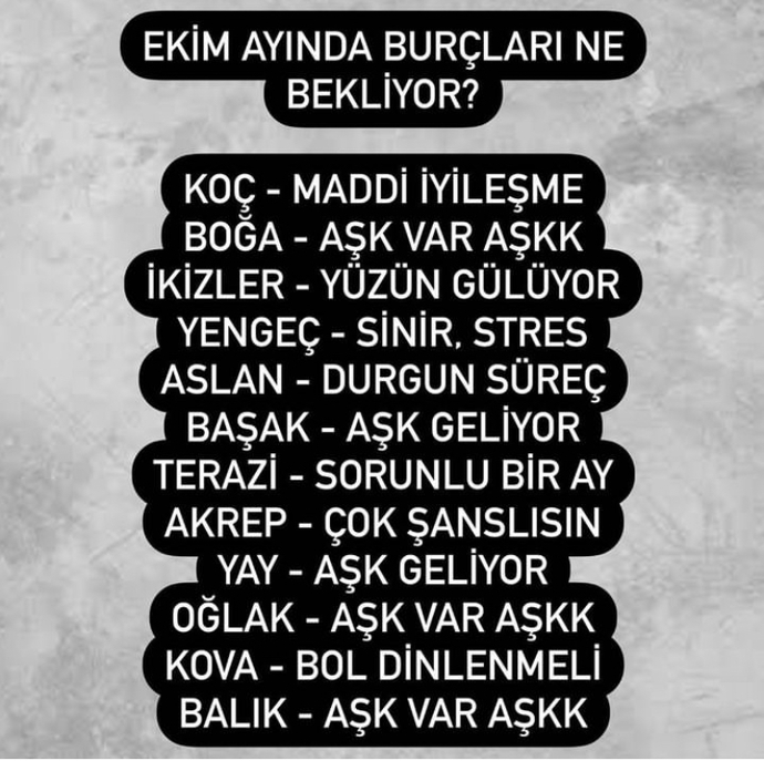 Ekim ayında burçları neler bekliyor?