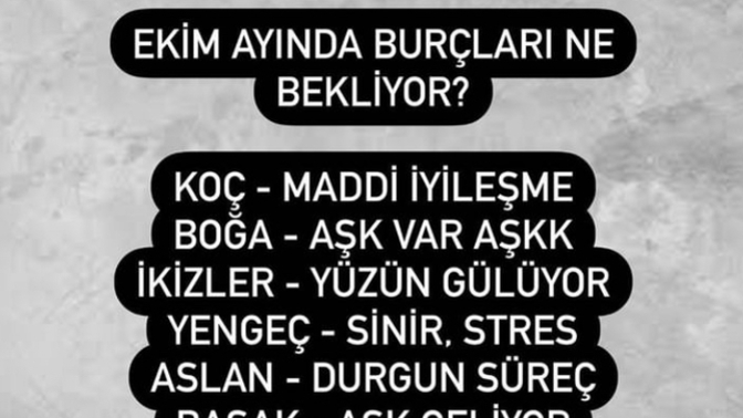 Ekim ayında burçları neler bekliyor?