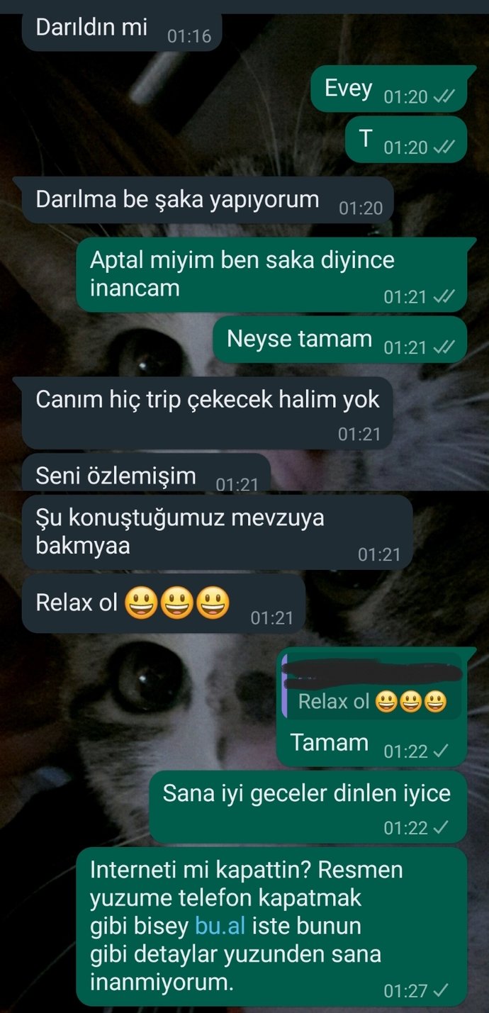 Mesajlarin dk larina da dikkat ederek okur musunuz, haksiz miyim?