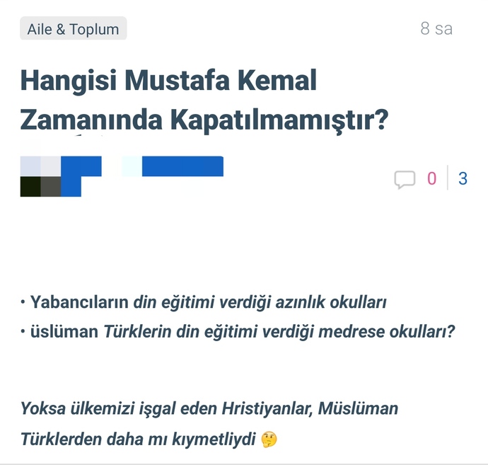 Mustafa Kemal Atatürk’ü sevmeyenlere ne söylemek istersiniz?