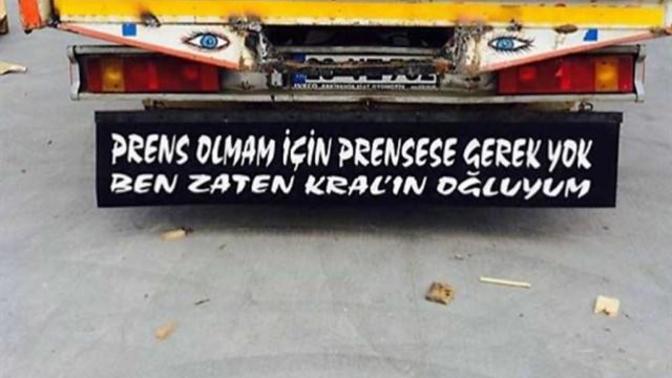 Bir kamyon arkası yazısı bırakır mısınız?