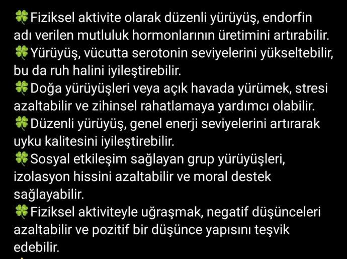 Yürüyüş yapar mısınız? Spor sizin için neyi ifade ediyor?