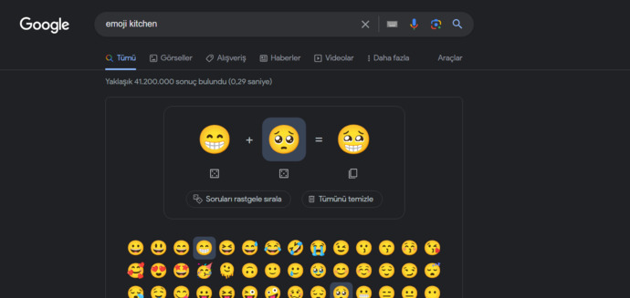 Googlea emoji kitchen yazınca kafanıza göre tüm emojileri birleştirebiliyorsunuz bunu biliyor muydunuz?