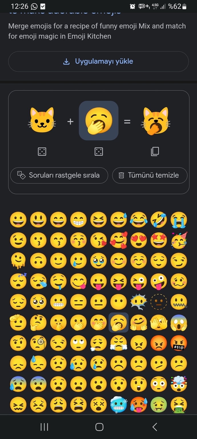 Google'a emoji kitchen yazınca kafanıza göre tüm emojileri birleştirebiliyorsunuz bunu biliyor muydunuz?