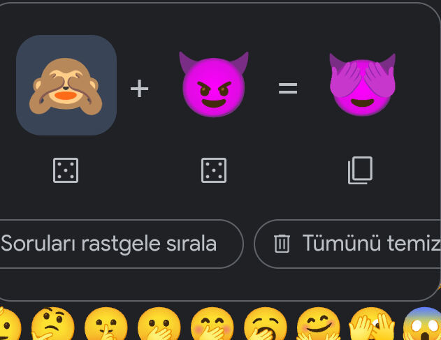Google'a emoji kitchen yazınca kafanıza göre tüm emojileri birleştirebiliyorsunuz bunu biliyor muydunuz?