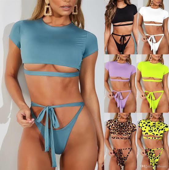 Kısa kollu bikini üstü giyer misiniz?