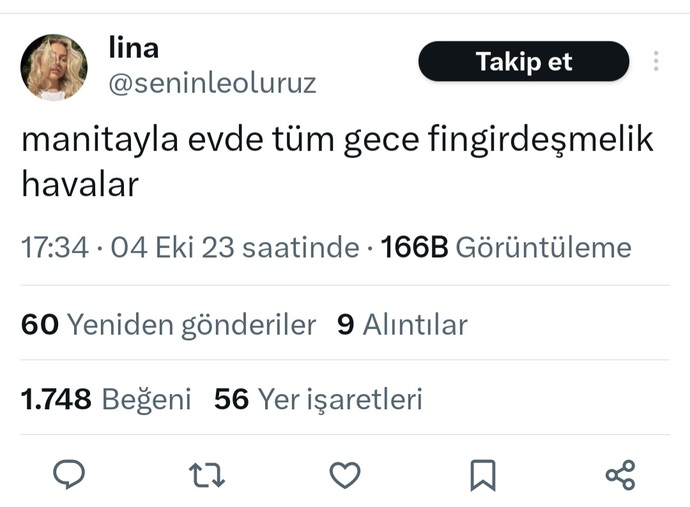 Bu havalar manitayla fingirdeşmelik mi?