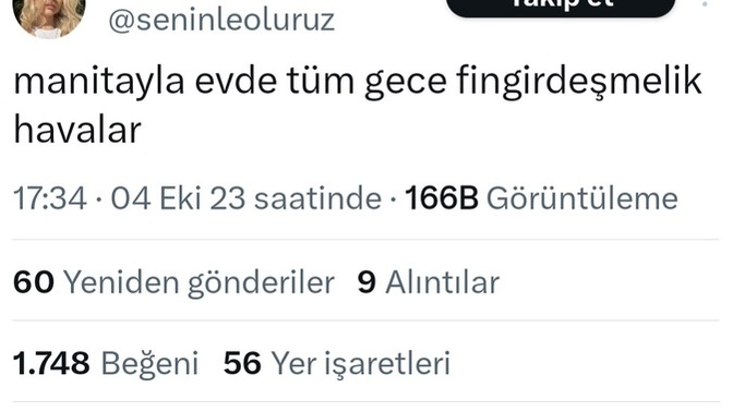 Bu havalar manitayla fingirdeşmelik mi?