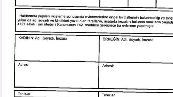 Hiç nikah şahidi olan var mı, şahit nereyi imzalıyor?