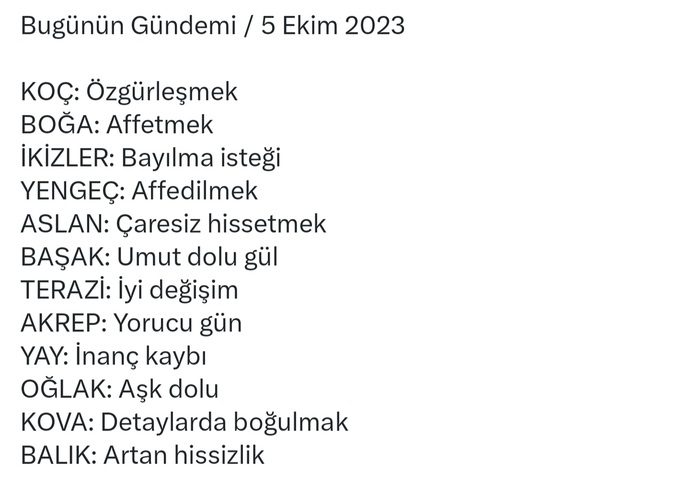 Burcuna göre bugünkü gündemin nedirr?