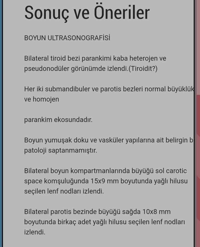 Bu ultrason sonucunda ne demek istemiş, anlayan var mı?