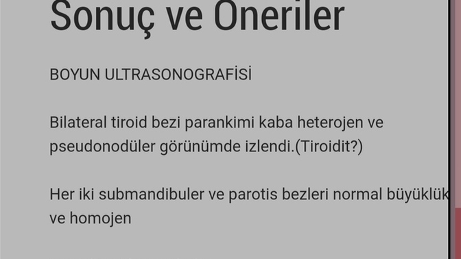 Bu ultrason sonucunda ne demek istemiş, anlayan var mı?