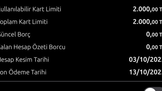 Kredi kartı limitininde para görünüo bunu kullanabilir myim?