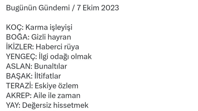Burcunuzun bugünkü gündeminde ne var?