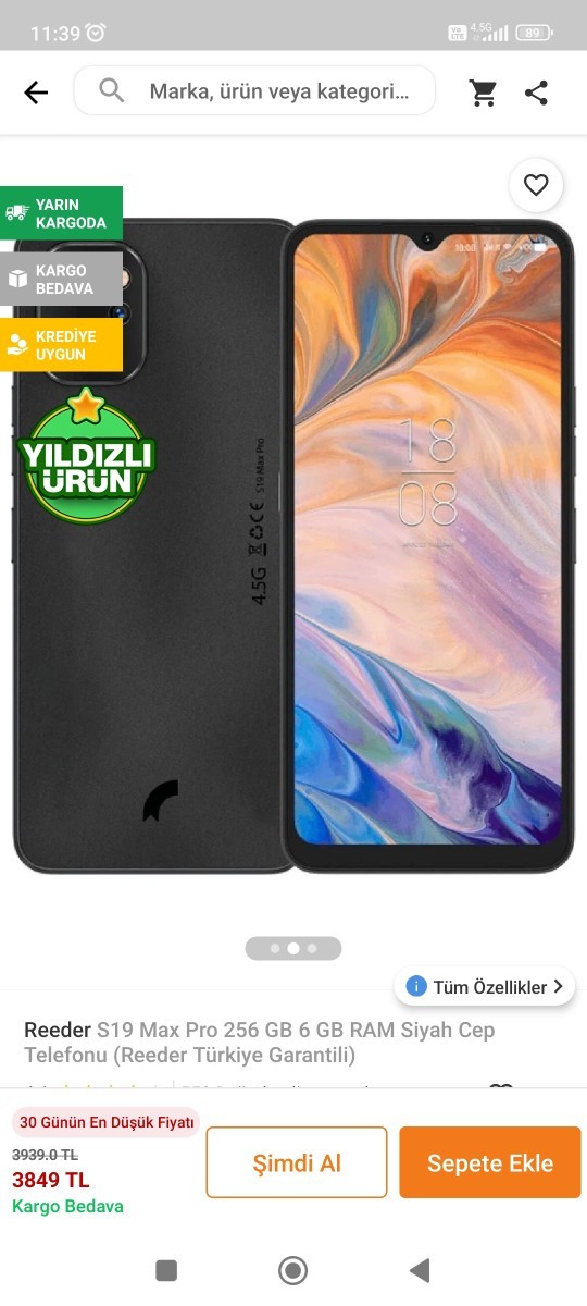 Reeder s19 Max pro 256 GB telefonu kullanan var mı, bilgi verebilir misiniz?