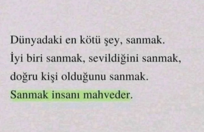 Siz hiç birilerini bir şey sandınız mı?