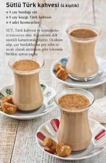 Sıcak veya soğuk sütlü Türk kahvesi içmeyi sever misiniz, hiç denediniz mi 🙂?