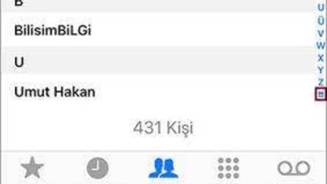 Telefon rehberinizde kaç kişi var?
