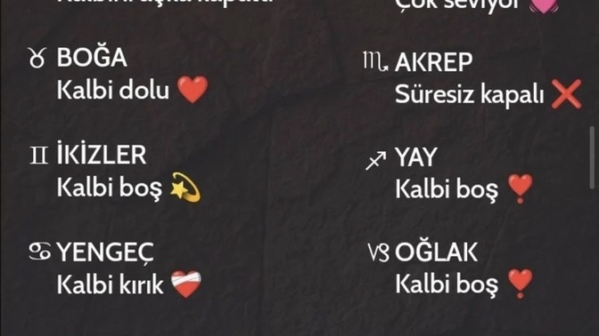 Burcunuza göre kalbiniz ne durumda🫀?