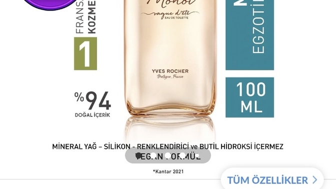 Yves Rocher Monoi parfümünü tavsiye eder misiniz?