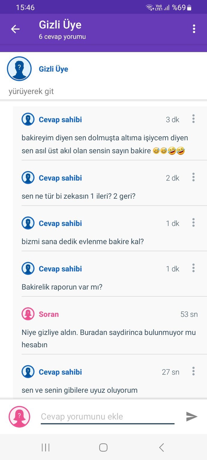 Gizliye alıp hakaret edenler A. B. Versin mi?