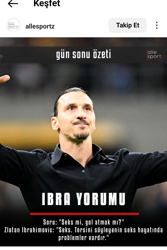 Sizce futbol dünyasının efsanesi Zlatan İbrahimovicin dedigi gibi seks yapmak mı yoksa gol atmak mı daha insana keyif verir?