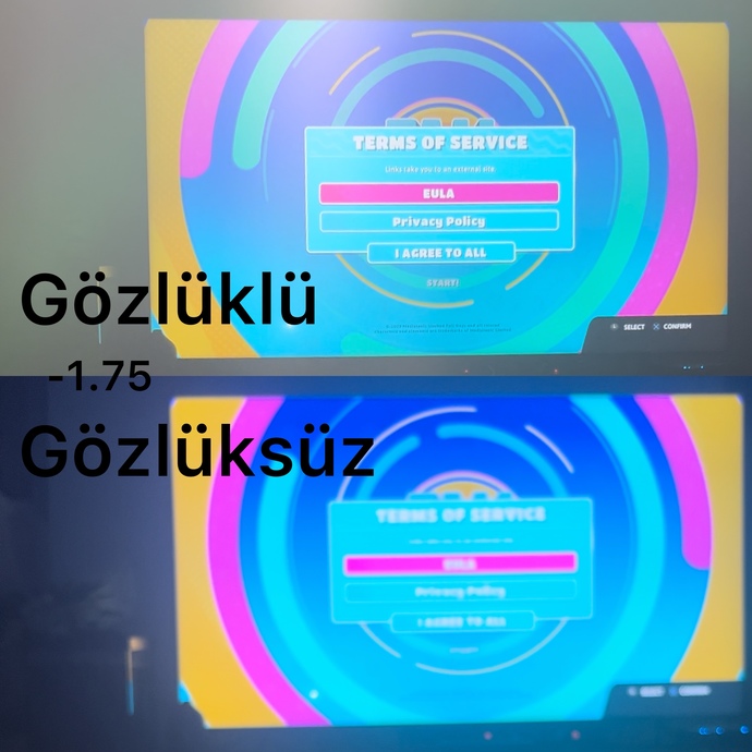 Benim gözlüksüz dünyam böyle, senin dünyan net mi bulanık mı?