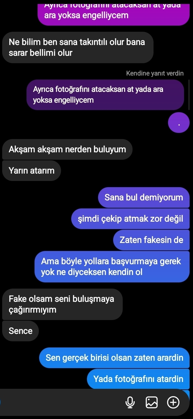 Sizce bu hesap eski flörtümün olabilir mi?