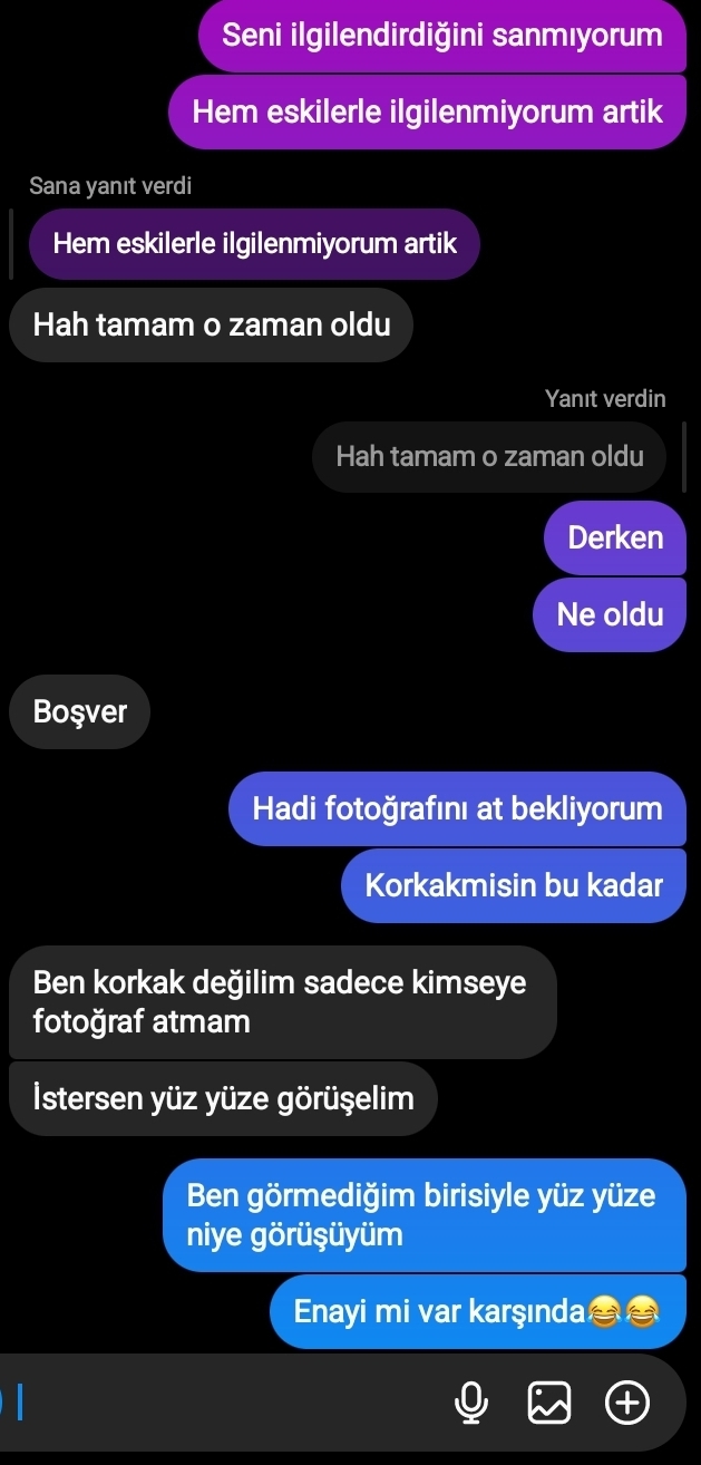 Sizce bu hesap eski flörtümün olabilir mi?