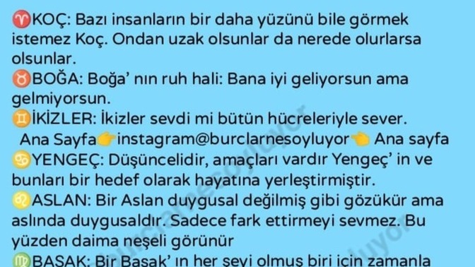 Sizin burcunuz hangisidir?