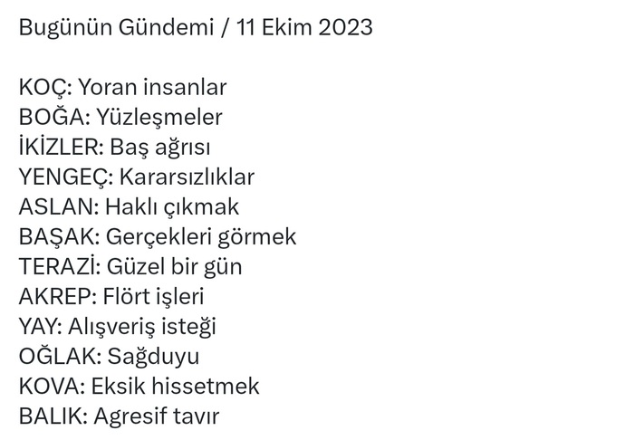 Burcuna göre bugünkü gündeminiz nedir?