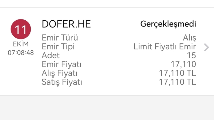 Dofer halka arzda sorun yaşıyorum, neden olabilir?