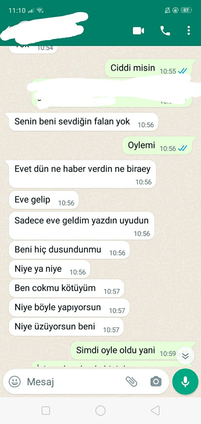 Sevgilime internetim olmadığı için yazamadım. Böyle davranıyor. Haklı mı?