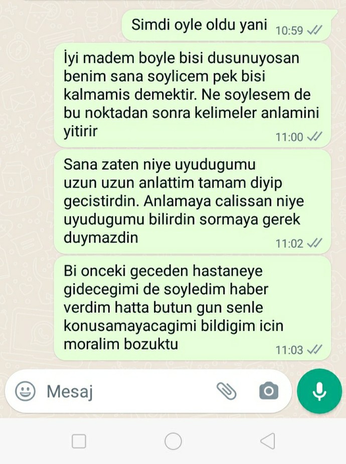 Sevgilime internetim olmadığı için yazamadım. Böyle davranıyor. Haklı mı?