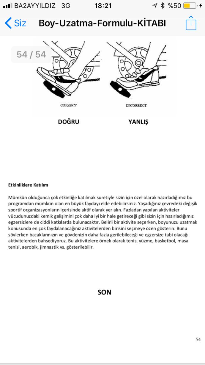 Boy uzatma formülleri diye bir kitap buldum..