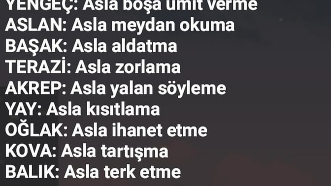Burçlara asla yapılmaması gerekenler nelerdir?
