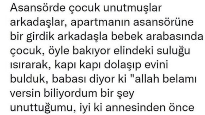 Eşiniz, çocuğunuzu bir yerde unutsa ne yapardınız?