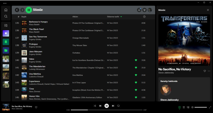 Bugün sizin Spotify ne çalıyor?