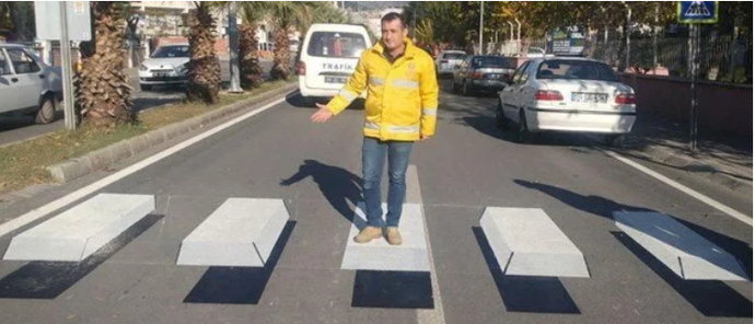 Yaya geçitleri üç boyutlu hale getiriliyor! Sizce üç boyutlu yaya geçitleri faydalı olur mu?