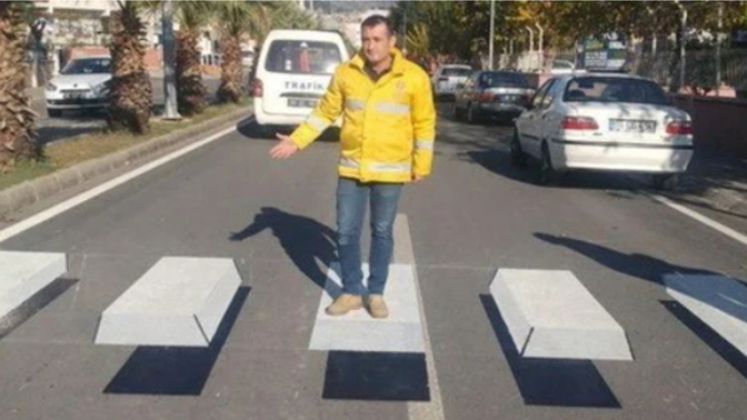 Yaya geçitleri üç boyutlu hale getiriliyor! Sizce üç boyutlu yaya geçitleri faydalı olur mu?
