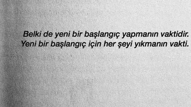 Yeni bir başlangıç için her şey yıkılır mı?