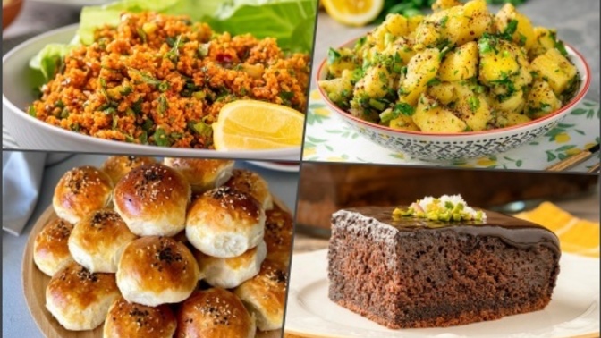 Kısır, patates salatası, poğaça ve ıslak kek iyi bir menü mü?